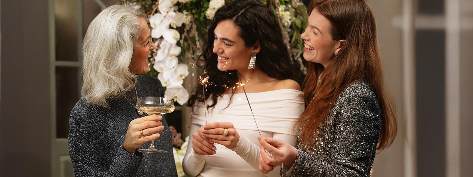 Ønsk godt nytår med en blomstrende hilsen